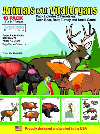 Animal Targets with Vital Organs Pack